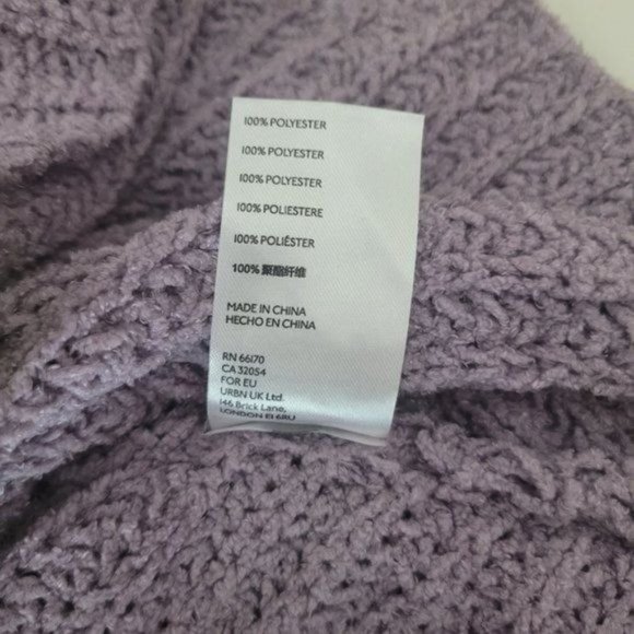 Urban Outfitters colorblock dolman cropped button cardigan oversized sweater XS - Picture 7 of 8